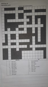 Oefening 10Intensiewe vormVoltooi die blokkiesraaisel:DWARS... | Filo