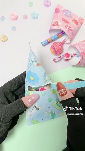 ラッピング方法：可愛い長めなお菓子の包装法