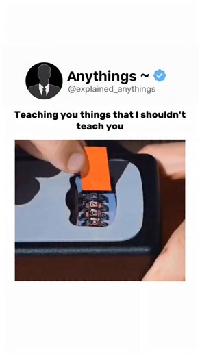 Anythings ~ on Instagram: "This is how you can open a number lock using just a piece of paper - by feeling how the internal wheels react to light pressure. When you slide the paper in and turn each dial slowly, it catches at the correct spot, helping you figure out the combination step by step. How well it works depends on how smooth the lock is and how clearly you can feel each tiny click. Steady hands + slow movement = easier unlocking. Safety note: Use this only on your own lock. Doing this o