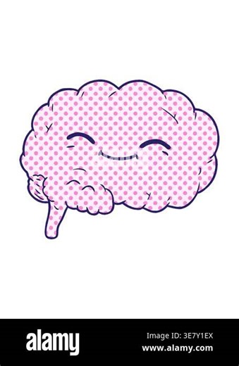 bobbing motion animation of cartoon brain Stock Video Footage - Alamy