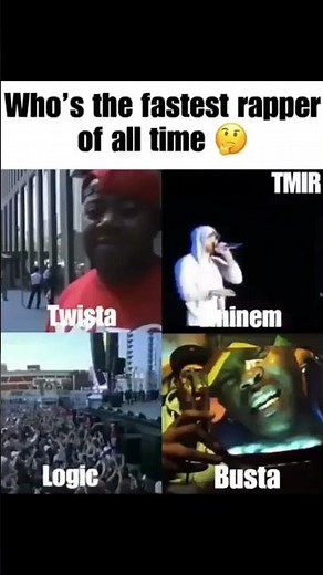 who is the fastest Rapper ever? Twista, Eminem, Logic or Busta Rhymes 😮 #2026 #2027 #viralmusic