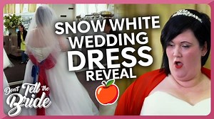 14K views · 71 reactions | Bride self-conscious in Snow White inspired Wedding Dress... | Don't Tell The Bride  FOLLOW FOR MORE: https://www.facebook.com/donttellthebride/ ▶️ SUBSCRIBE FOR MORE: https://www.youtube.com/c/donttellthebride | Don't Tell The Bride | Facebook
