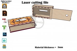 Laser Cut Tissue Box SVG 3 Size 3mm - Laser Cutting File - Etsy