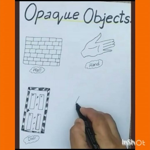 Draw opaque objects step by step tutorial for beginners/#Inshort/Haa-Meem 4science