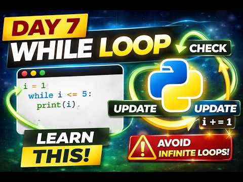 Python While Loop Explained for Beginners | Infinite Loop + Examples | Day 7