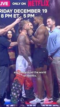 JAKE PAUL vs. ANTHONY JOSHUA. LIVE only on Netflix. TOMORROW, December 19. 8 PM ET | 5 PM PT