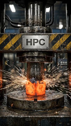 Hydraulic Press vs Red-Hot Steel Cube 🔥 | Extreme Crush Test #crushingthings