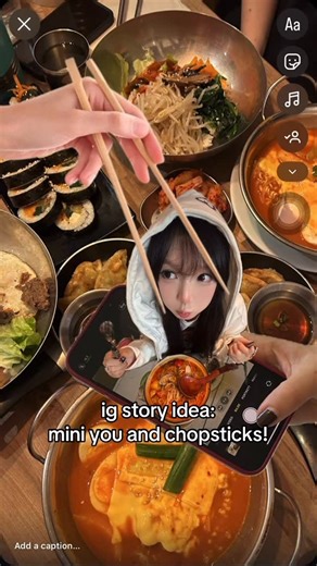 moonsolstice designs on Instagram: "ig story idea: mini you and chopsticks! 🥢🍽️ go try it out for your next food ig story! #igstoryideas #instastory #tutorial #fooddump #fooddump🍽️ huhu my phone is having this weird bug,"