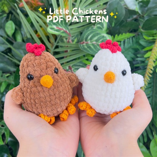 Chicken Crochet Pattern, Chicken Amigurumi Pattern, No Sew Crochet, Plush Pattern, Beginner Amigurumi, PDF in English - Etsy