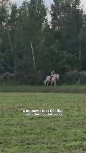 first time galloping in an open field with her