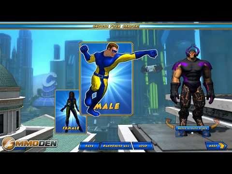 Champions Online Character Creation and Tutorial - HD Video