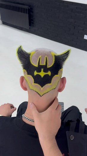 A.BO$$ | 🦇Batman shape & design 🦇 Product used: @lv3pro #haircolor#hairdesign#haircut#hairart #hairstyles#mensfashion#faded#model#modeling#style... | Instagram