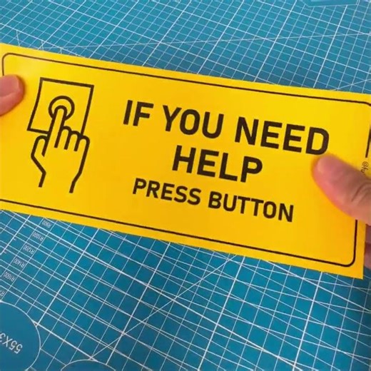 If You Need Help Press Button Sign Notice Emergency Assistance Aid Call Malaysia Premium Sticker
