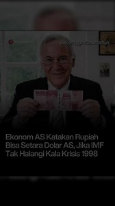 hmmm👀, menurut kalian gimana nih🤔 ruangpikirr.id Ekonom Steve Hanke mengklaim rupiah bisa memiliki nilai setara dolar Amerika Serikat (AS) jika International Monetary Fund (IMF) dan Presiden ke-42 AS Bill Clinton tidak menghalangi rencana yang ia susun bersama Presiden Soeharto pada masa krisis 1998.