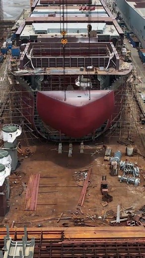 #shipbuilding #ship # stem block # container ship # construction hull# Jaken Chen #+8613326058598