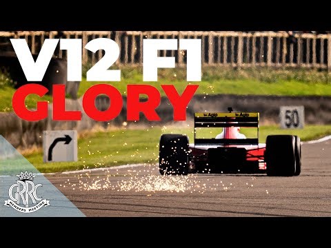Gerhard Berger drives his screaming V12 Ferrari 640 F1 car at Goodwood