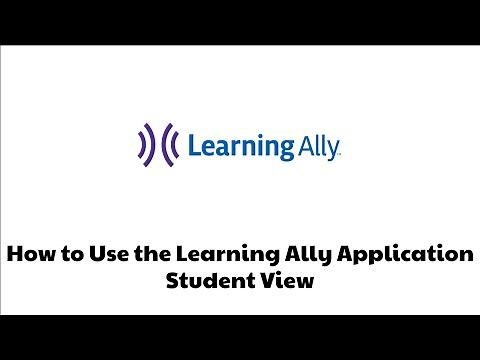 How to Use the Learning Ally Application - Student View