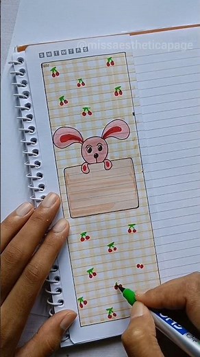 Notebook 3rd term divider 🐰🐇|| not a pookie haa😊#frontpage #shorts #missaestheticapage