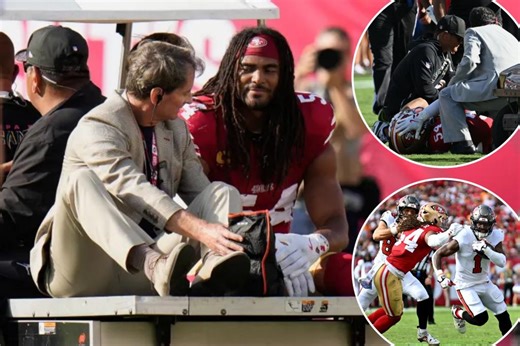 Fred Warner out for season after getting carted off with gruesome ankle injury in 49ers nightmare