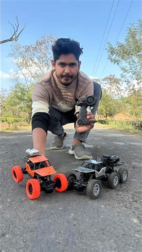 remote control monster car Vs six wheel monster car unboxing #short