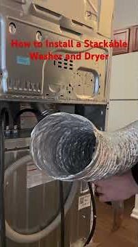 How to Install a Stackable Washer and Dryer (Short Version) #maintenance #diy