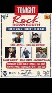 Tonight! Some of George’s finest Singer/Songwriters come together to raise money for the Make a Wish! Join Angie Ward along with Craig Campbell, Bryce Leatherwood, Andrew Jannakos, Jacob Bryant, Mary Kate Farmer, Danny Warsnop, Jordan James, Derrick Flowers, Daniel Lee, Luke Brown, and Aaron Hudges at @smithsoldebar tonight at 6pm! | Angie Ward | Facebook