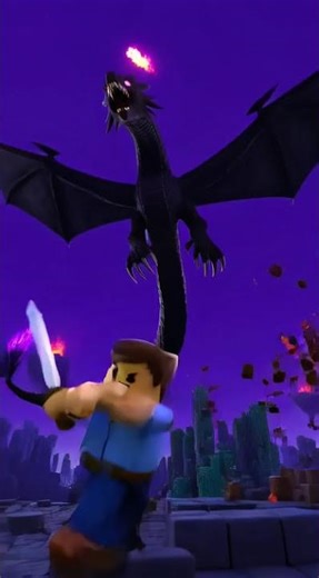 Minecraft Lego Ender Dragon #animation #dragon #gaming #fortnite #blender