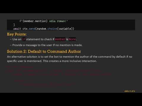 How to Fix discord.py Random Messages Mentioning Users