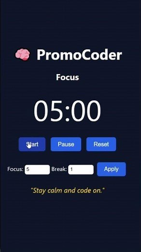 project launch ! my clean pomodoro timer frontend #frontend