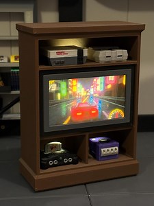 Mini Media Cabinet With Light-up HDTV & Retro Game Consoles - 4 Custom TV Images! Special Limited-time Price - Etsy