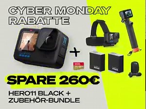 1.4K views | Der Startschuss für die #CyberWeek Deals — spare €260, wenn du dir das #GoProHERO11 Black Accessory Bundle auf GoPro.com schnappst. | GoPro | Facebook