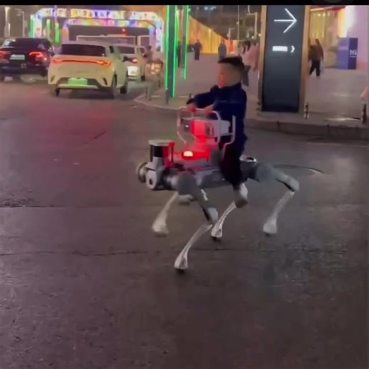 69K views · 950 reactions | Riding a robotic dog! Can you imagine it?#ChinaTech Credit to Douyin user 38319544694 | China Report ASEAN | Facebook