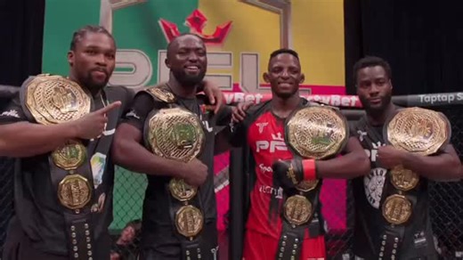 THE MAP OF AFRICAN MMA HAS CHANGED. From the power of Ivory Coast to the heart of Guinea-Bissau, from Nigeria’s precision to South Africa’s dominance. Four nations raised their flags in Benin tonight. • 🇨🇮 Abraham Bably: Power redefined. • 🇬🇼 Yabna N’Tchala: Heart personified. • 🇳🇬 Wasi Adeshina: A technician’s triumph. • 🇿🇦 Nkosi Ndebele: A finisher’s legacy. Watch as the first generation of PFL Africa Champions makes history. ▶️ #PFLBenin 🇧🇯 | Saturday, 20th December Sofitel Dôme, Co