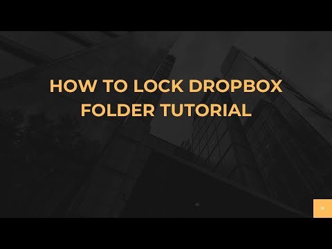 How To Lock Dropbox Folder Tutorial