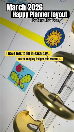 🌻(LATE) March 2026 Planner spread! #plannerbae ​#happyplanner #plannercommunity #explore #fypシ