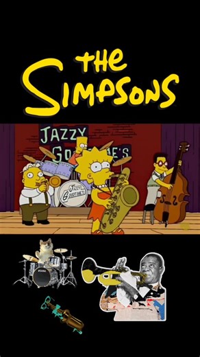 The Simpsons Stars ⭐📺 on Instagram: "Take Five- Dave Brubeck de 1959 🎼🎵🎶🥁🎷🎹🎺 clásico legendario del jazz es improvisado por los hermanos Simpson y sus amigos! 😎📺💛⭐"