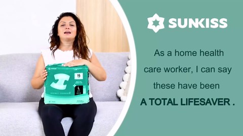 SUNKISS TrustPlus Adult Diapers with Maximum Absorbency, Unisex Disposable Incontinence Briefs with Tabs for Men and Women, Odor Control, Medium, Previously S/M, 15 Count