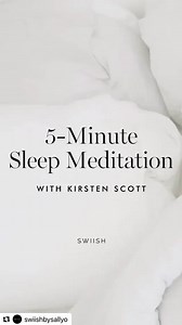 #Repost @swiishbysallyo with @make_repost ・・・ Leave the day behind with this simple and soothing sleep meditation •• Settle in as super yogi, reiki master and meditation expert @kirstenscotthealth takes you through some well deserved quiet time 🧘‍♀️🧘‍♀️ •• All you need is 5 simple minutes at the end of your day to reconnect the mind and body •• You’ll be sleeping like a baby after this restorative practice 💤💤 •• End your meditation with a warm cup of SLEEP Superfood Powder for the ultimate w