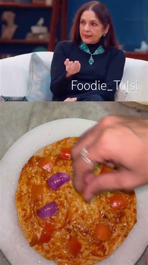 Neena Gupta’s viral Rotizza #homemade #pizzalover #leftoverroti #celebrity #shorts #youtubeshorts