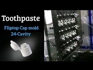 Toothpaste Fliptop Cap Mold 24-Cavity Auto Cap Close