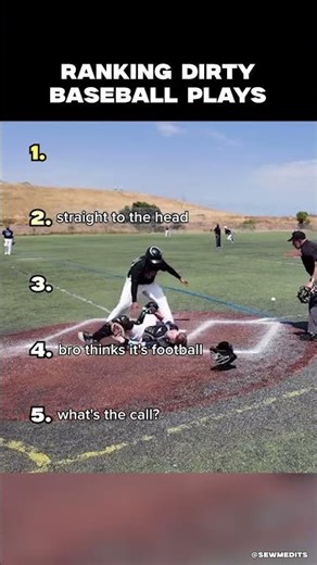 Ranking CRAZY Youth Baseball Collisions #shorts