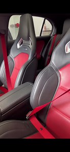 Red seat belts for the A35 AMG✅