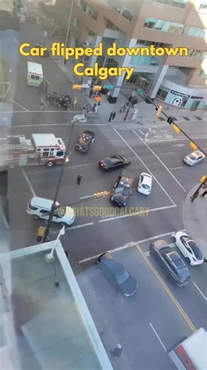 A vehicle was seen flipped over downtown Calgary yesterday. Hoping everyone involved is okay. 🎥 fb/ Bad Calgary Drivers 💬 DM us the goings on of Calgary to be featured on the page! ‼️ #yyc #calgary #yycnow | What's Good Calgary