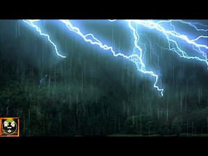 Violent Thunderstorm Sounds with Heavy Rain and Very Strong Thunder & Lightning Atmosphere to Sleep