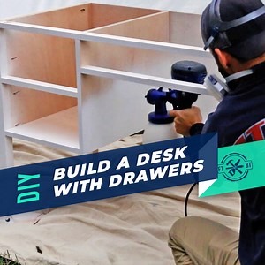 DIY Desk with GREAT Storage! 👍 DIY desks don't have to be bland, you can add some cool features to them too! | Fix This Build That