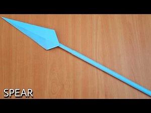 ORIGAMI SPEAR EASY TUTORIAL | HOW TO MAKE SPEAR FROM PAPER | STEP BY STEP | PAPER WEAPON