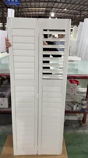 Smooth Folding Plantation Shutters | Custom Colors & Easy Louver Rotation #plantationshutters