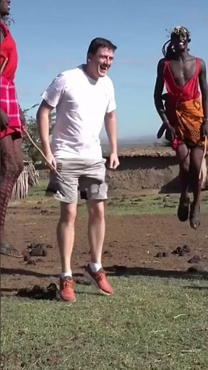 Jumping contest with Maasai of Kenya. Full video on my channel