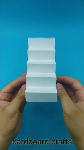 diy miniature stairs from cardboard / miniature houses /cardboard crafts / cardboard ideas