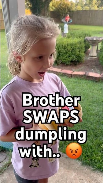 Brother steals dumpling and replaces it with McDonald’s ketchup! #dumplings #dumplingprank